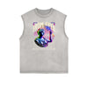 Faded Vanquisher Neon Y2K Graphic Muscle Tank