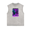 Faded Vanquisher Neon Y2K Graphic Muscle Tank