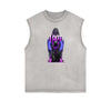 Faded Vanquisher Neon Y2K Graphic Muscle Tank