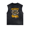 Faded Frayed Illustration Art Graphic Muscle Tank