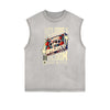 Faded Vintage Illustration Art Pattern Tank Top