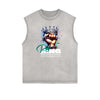 Faded Vintage Illustration Art Pattern Tank Top