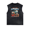 Faded Frayed Illustration Art Graphic Muscle Tank