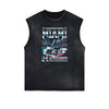 Faded Frayed Illustration Art Graphic Muscle Tank