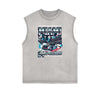 Faded Vintage Illustration Art Pattern Tank Top