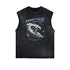 Faded Frayed Illustration Art Graphic Muscle Tank