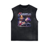 Faded Frayed Illustration Art Graphic Muscle Tank