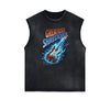 Faded Frayed Illustration Art Graphic Muscle Tank