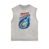 Faded Vintage Illustration Art Pattern Tank Top