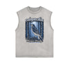 Faded Vintage Illustration Art Pattern Tank Top