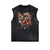 Sleeveless Illustration Art Pattern T Shirt