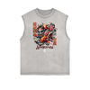 Faded Vintage Illustration Art Pattern Tank Top