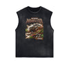 Sleeveless Illustration Art Pattern T Shirt