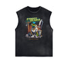 Sleeveless Illustration Art Pattern T Shirt