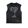 Frayed Edge Celestial & Angel Statue Muscle Tank