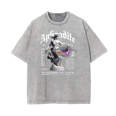 Stone Wash Angel & Celestial Graphic Tee