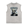 Faded Frayed Zeus Graphic Sleeveless Tee