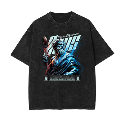 Stone Wash Zeus Graphic Tee