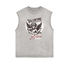 Gray Cute Cupid Cartoon Graphic Sleeveless Tee