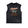 Stone Wash Cupid Angel Graphic Sleeveless Tee