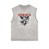Gray Cute Cupid Cartoon Graphic Sleeveless Tee