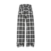 Unisex Straight Leg Plaid Trousers