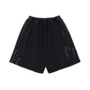 Black Washed Distressed Chain Shorts