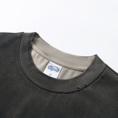 Vintage Washed Destructive T Shirt 250gsm
