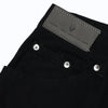 Black Raw Edge Short Jeans