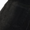 Black Raw Edge Short Jeans