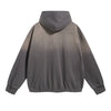 Women's Acid Wash Elastic Hem Hoodie-INNBLAC