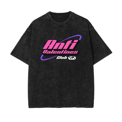 Anti Valentines Club Y2K Graphic Tee-INNBLAC