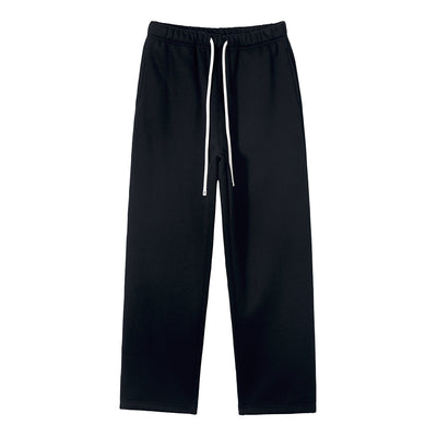 Casual Loose Fit Drawstring Trousers-INNBLAC