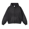Women's Distressed Double Slider Zip Hoodie-INNBLAC