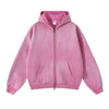 Women's Distressed Double Slider Zip Hoodie-INNBLAC