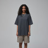 Women's Distressed Edge Reverse Stitch Oversized Tee 7oz-INNBLAC