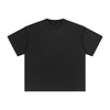 Women's Distressed Edge Reverse Stitch Oversized Tee 7oz-INNBLAC