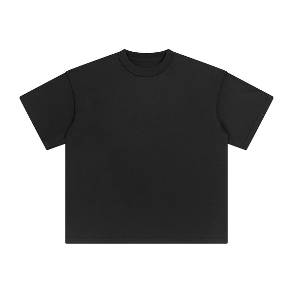 Women's Distressed Edge Reverse Stitch Oversized Tee 7oz-INNBLAC