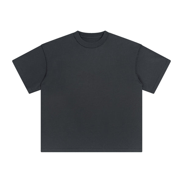 Women's Distressed Edge Reverse Stitch Oversized Tee 7oz-INNBLAC