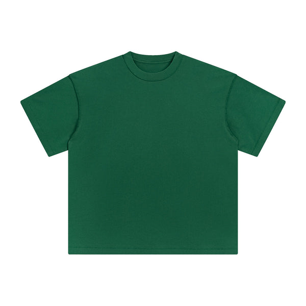 Women's Distressed Edge Reverse Stitch Oversized Tee 7oz-INNBLAC