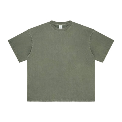 Frayed Edge Thick Cotton T Shirt 7.5oz-INNBLAC