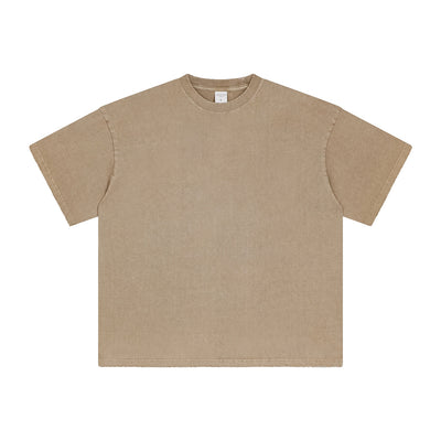 Frayed Edge Thick Cotton T Shirt 7.5oz-INNBLAC