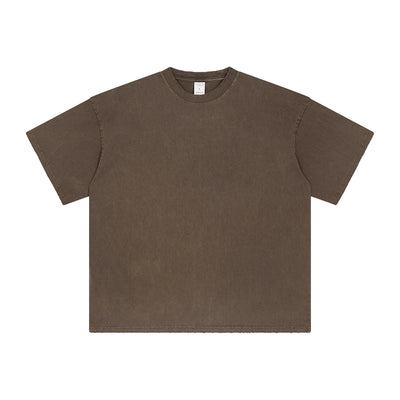 Frayed Edge Thick Cotton T Shirt 7.5oz-INNBLAC