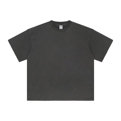 Frayed Edge Thick Cotton T Shirt 7.5oz-INNBLAC