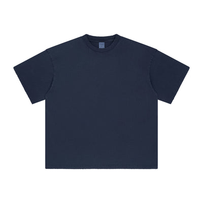 Frayed Edge Thick Cotton T Shirt 7.5oz-INNBLAC