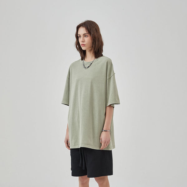 Women's Heavyweight Vintage Rough Edge T Shirt 8oz-INNBLAC