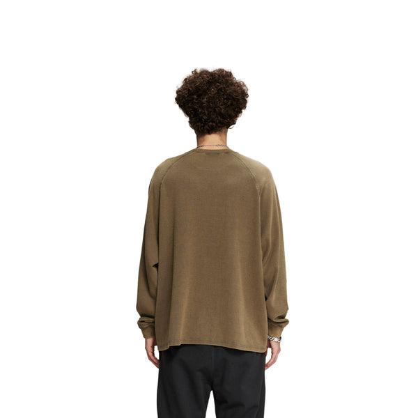 Heavyweight Waffle-knit Long Sleeve T Shirt