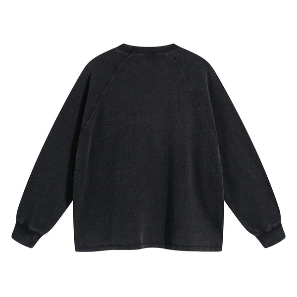 Women's Heavyweight Waffle-knit Long Sleeve T Shirt-INNBLAC