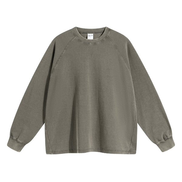 Heavyweight Waffle-knit Long Sleeve T Shirt