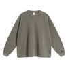 Women's Heavyweight Waffle-knit Long Sleeve T Shirt-INNBLAC